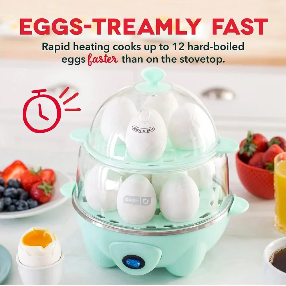 DASH Deluxe Rapid Egg Cooker for Hard Boiled, Poached, Scrambled Eggs, Omelets‎